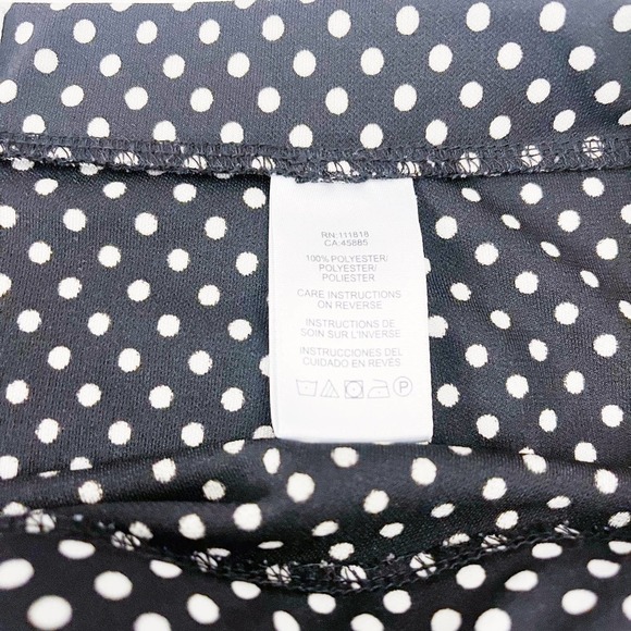 Michael Kors Fringe Skirt Polka Dot B;ack and White SZ 10 - Picture 6 of 7